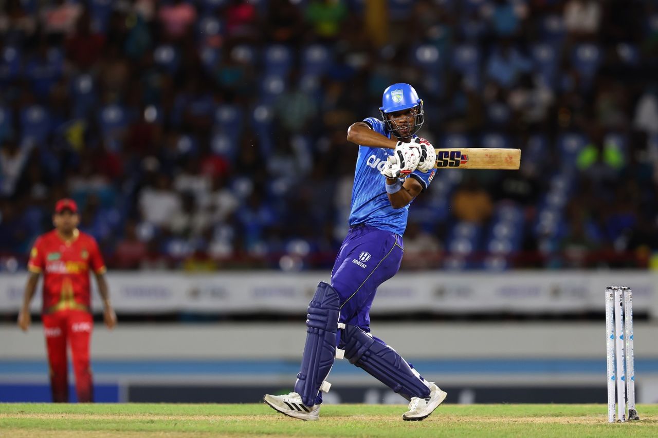 Roston Chase scored an unbeaten 56, St Lucia Kings vs Trinbago Knight Riders, CPL 2024, Gros Islet, September 10, 2024