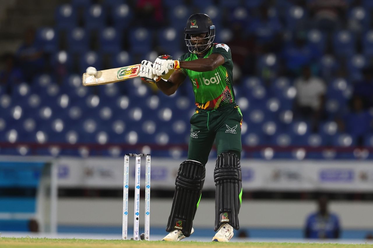 Andre Fletcher top-scored for his team with 62, St Lucia Kings vs St Kitts and Nevis Patriots, CPL, Gros Islet, September 12, 2024