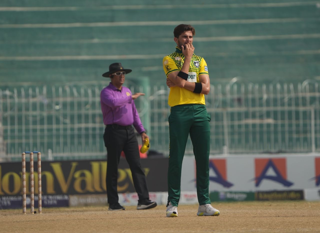 Shaheen Shah Afridi started with a wide and a boundary, Lions vs Panthers, Champions One-Day Cup, Faisalabad, September 16, 2024
