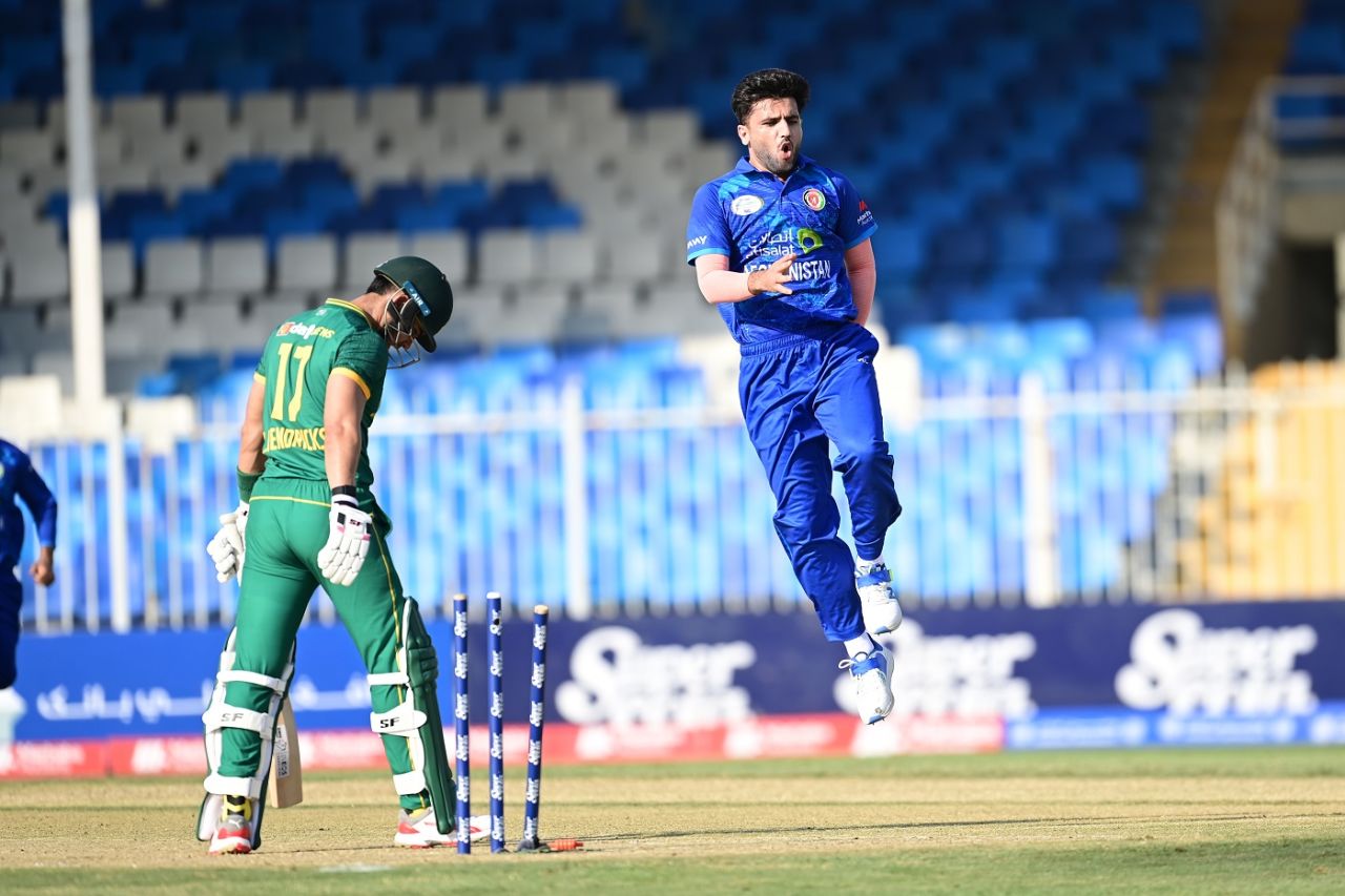 Fazalhaq Farooqi finished with figures of 4 for 35 from his seven overs, Afghanistan vs South Africa, 1st ODI, Sharjah, September 18, 2024