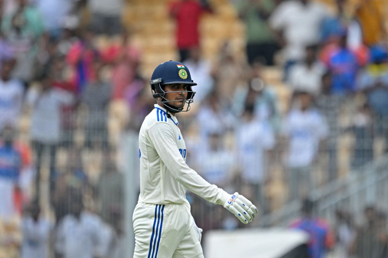 Shubman Gill was out nicking down the leg side for a duck, India vs Bangladesh, 1st Test, Chennai, September 19, 2024