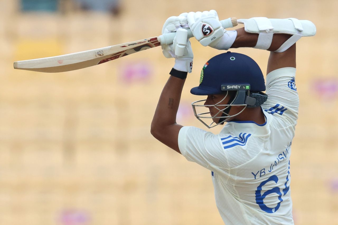 Yashasvi Jaiswal plays a picture-perfect drive, India vs Bangladesh, 1st Test, Chennai, September 19, 2024
