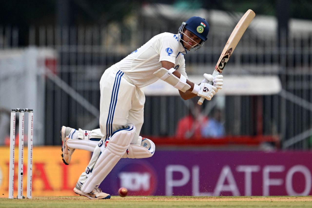 Yashasvi Jaiswal held it together for India on a cloudy first morning, India vs Bangladesh, 1st Test, Chennai, September 19, 2024