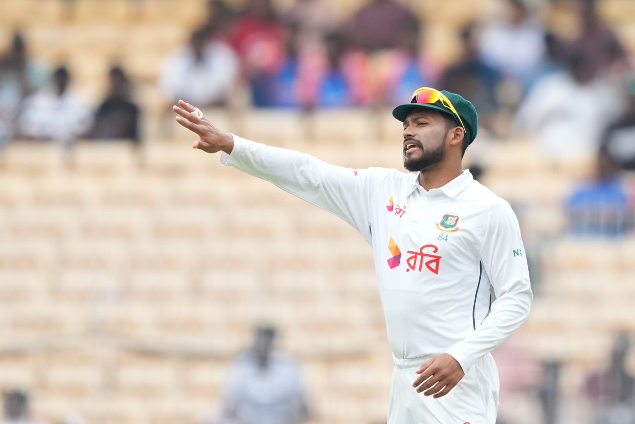 Najmul Hossain Shanto marshals his resources, India vs Bangladesh, 1st Test, Chennai, September 19, 2024