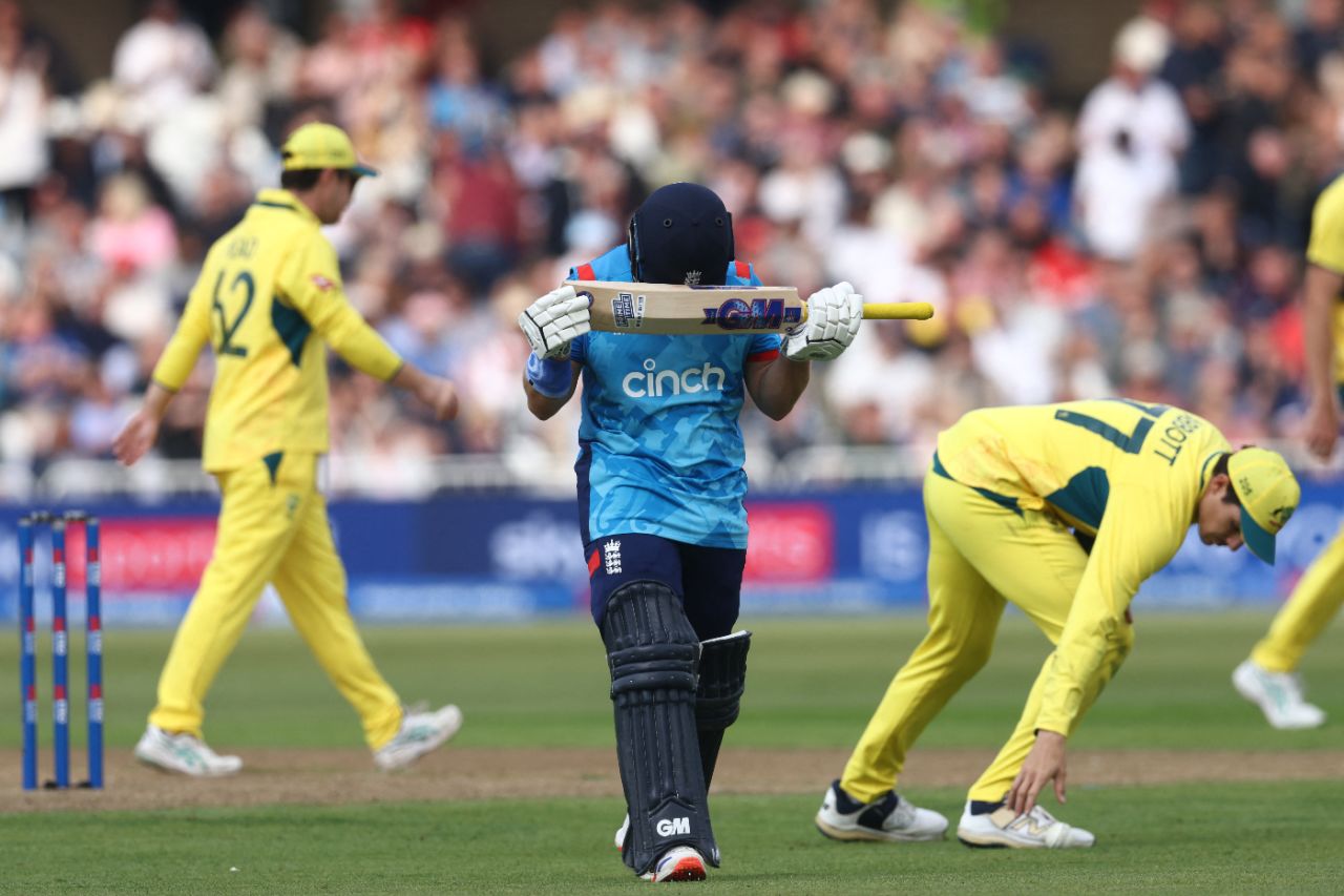 Ben Duckett can't believe what he's done after falling for 95, England vs Australia, 1st ODI, Trent Bridge, September 19, 2024