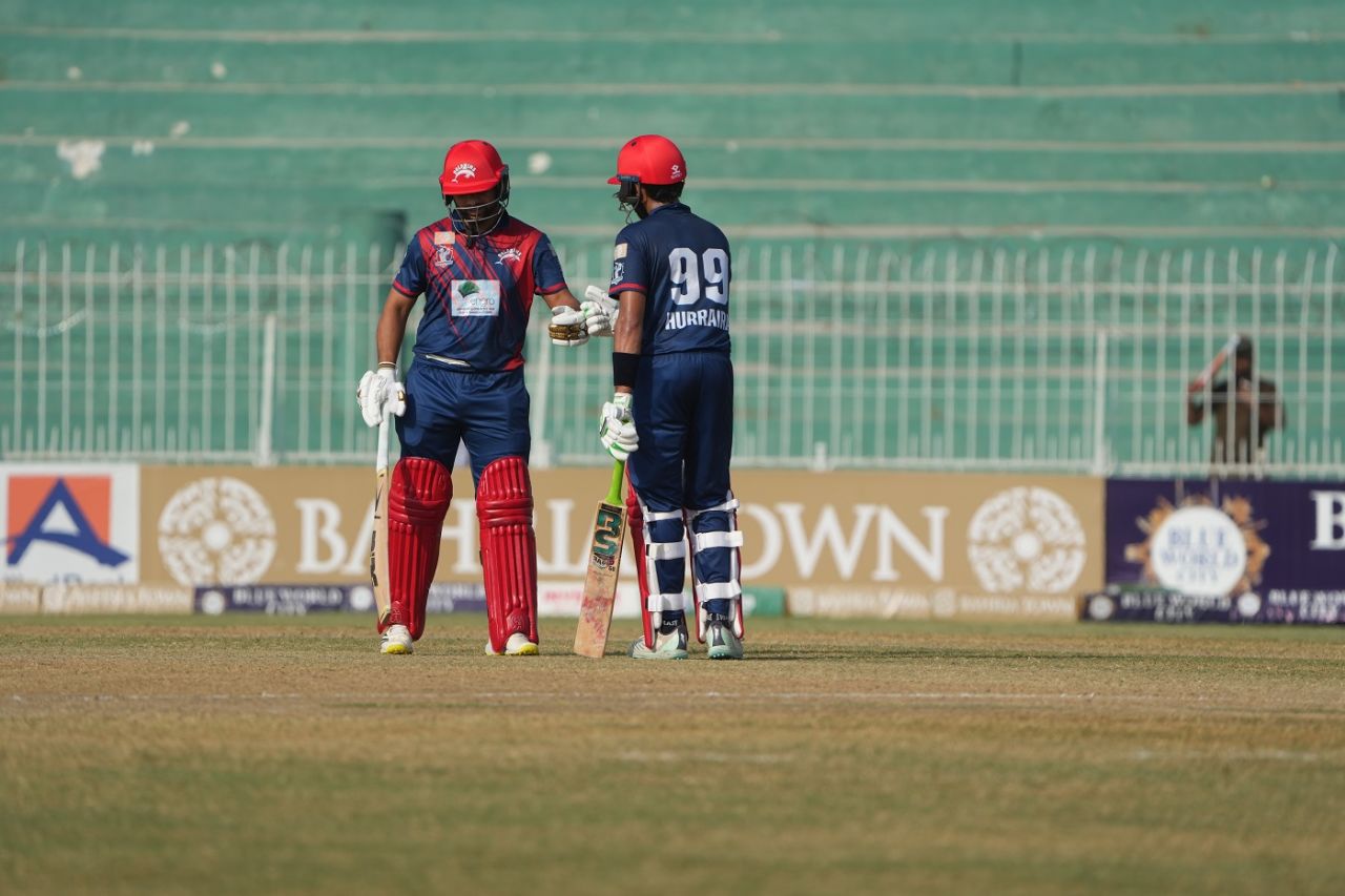 Muhammad Akhlaq and Muhammad Hurraira added 77 in quick time, Dolphins vs Lions, Champions One-Day Cup, Faisalabad, September 22, 2024