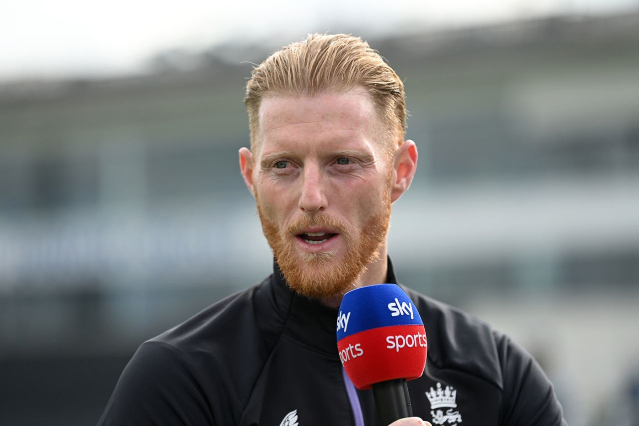 Ben Stokes does an interview during the third ODI, England vs Australia, 3rd ODI, Chester-le-Street, September 24, 2024