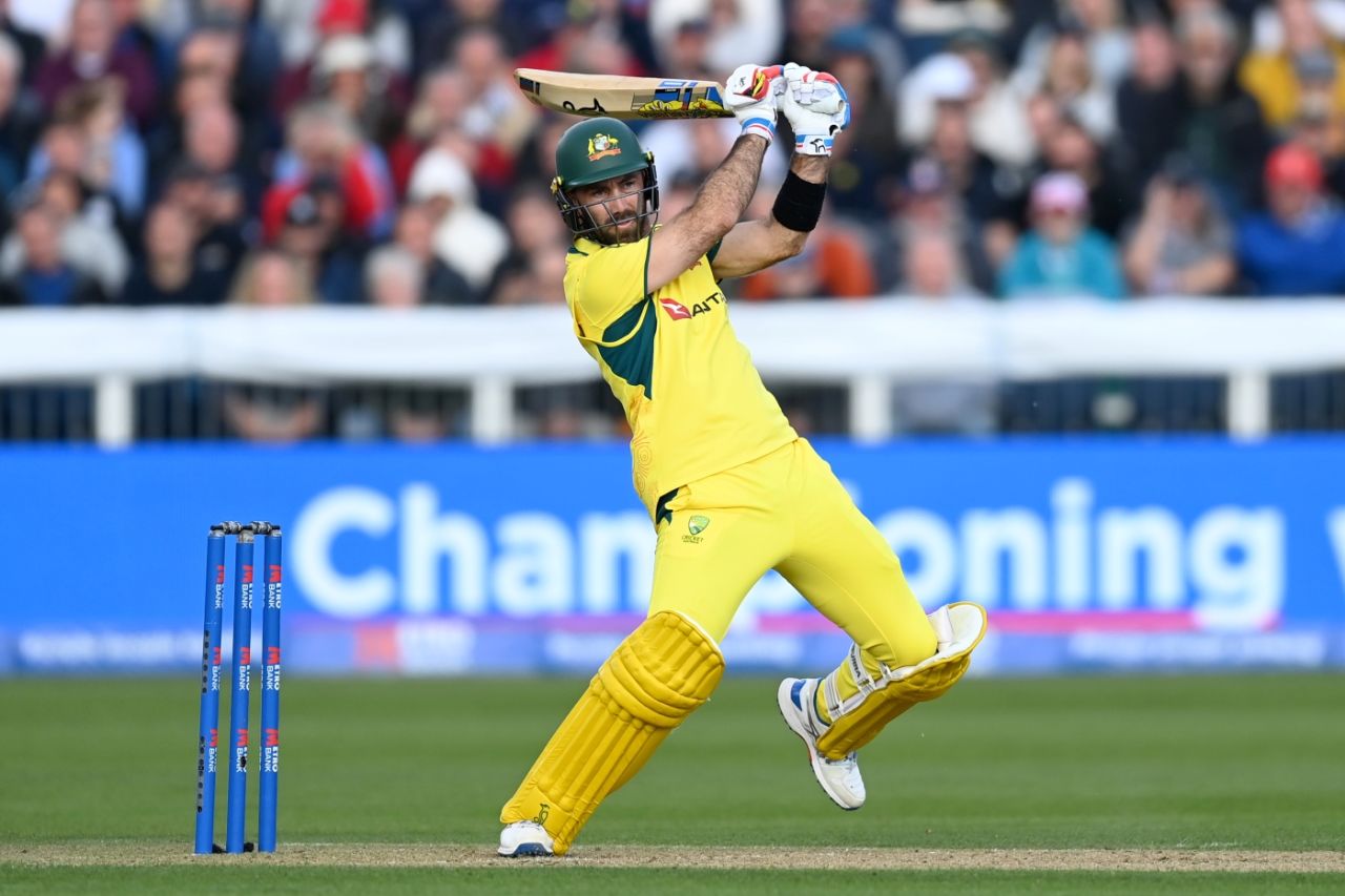 Glenn Maxwell hit five fours while scoring 30 off 25 balls, England vs Australia, 3rd ODI, Chester-le-Street, September 24, 2024