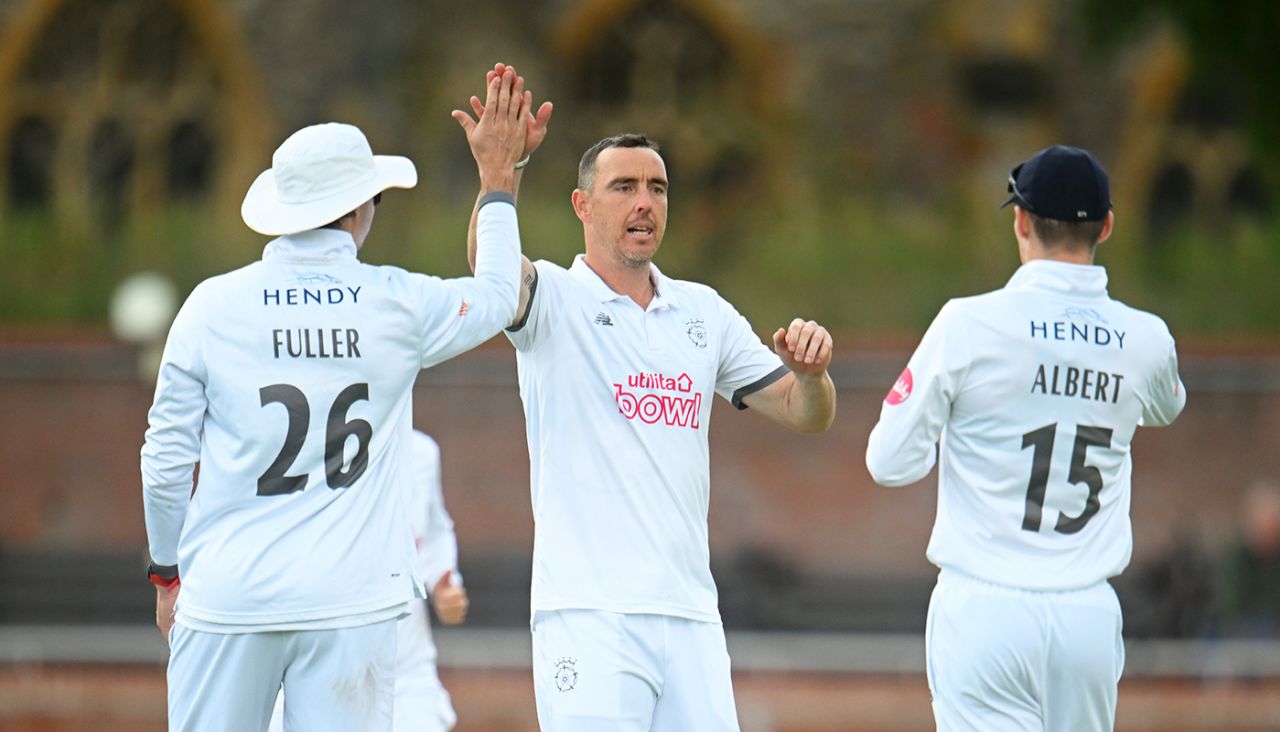 Kyle Abbott made early inroads, Somerset vs Hampshire, County Championship, Taunton, September 26, 2024