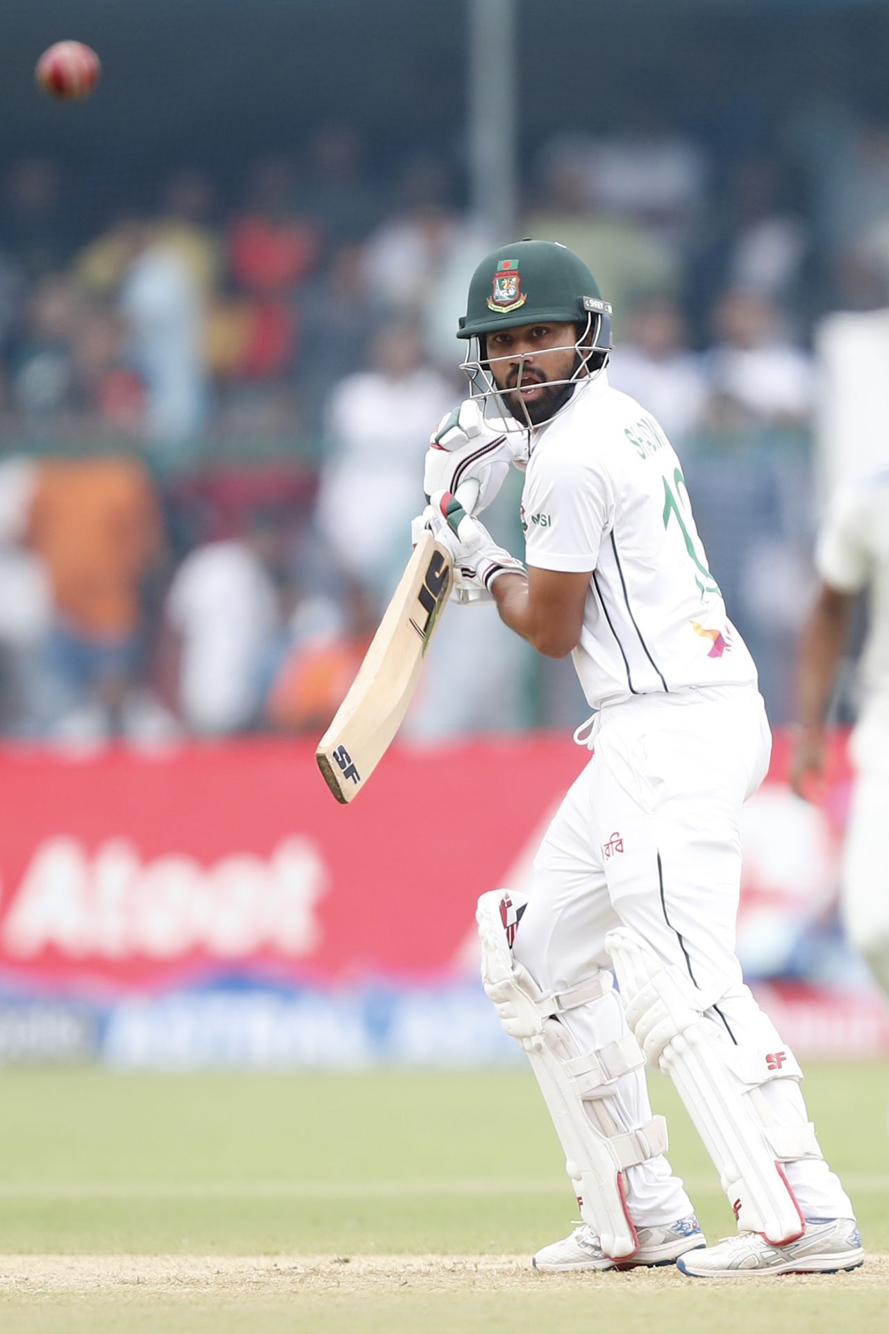 Shadman Islam hit two fours in a Jasprit Bumrah over, India vs Bangladesh, 2nd Test, 1st day, Kanpur, September 27, 2024