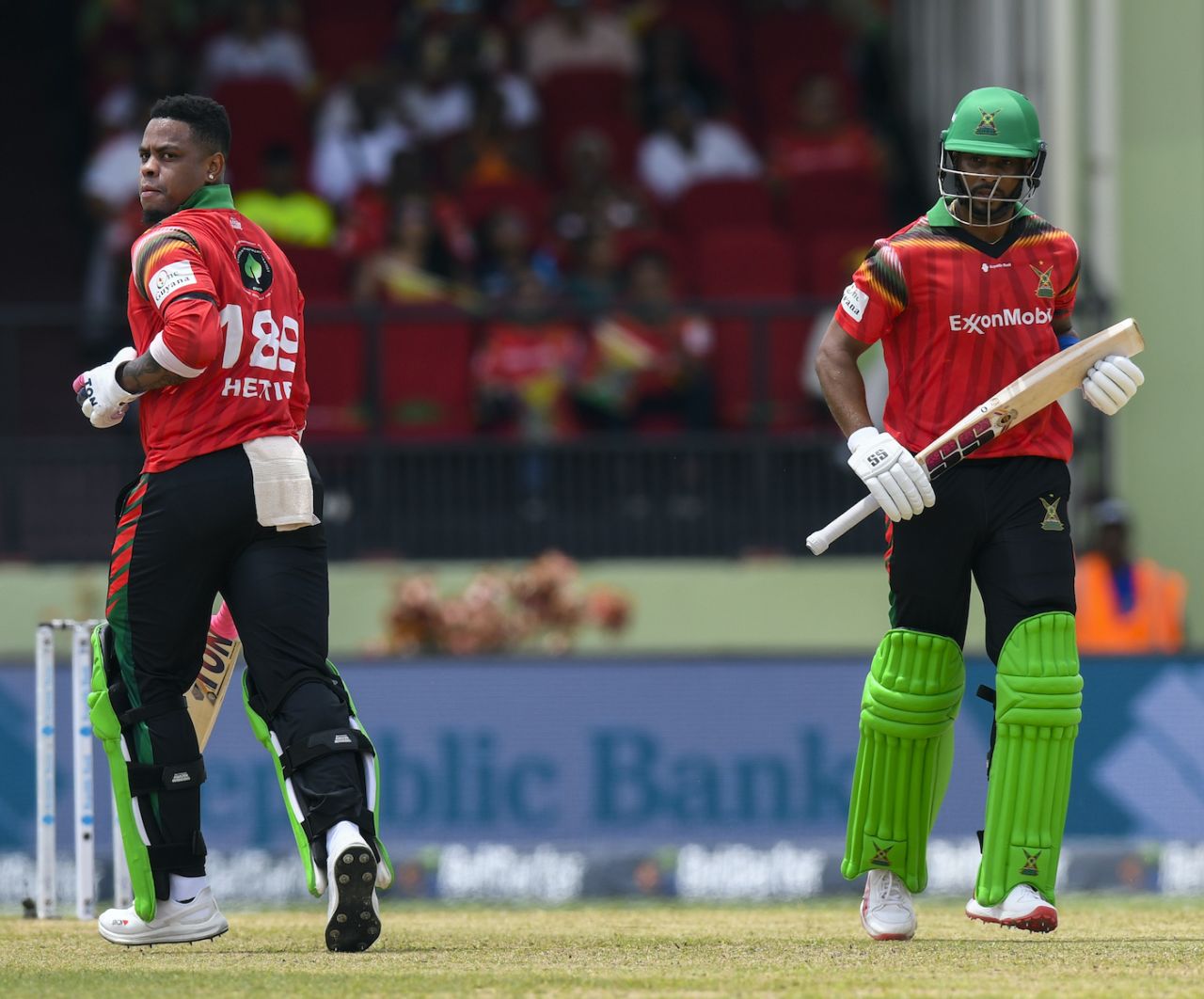 Shimron Hetmyer and Shai Hope added 85 off 51 for the third wicket, Guyana Amazon Warriors vs St Lucia Kings, CPL 2024, Guyana, September 28, 2024