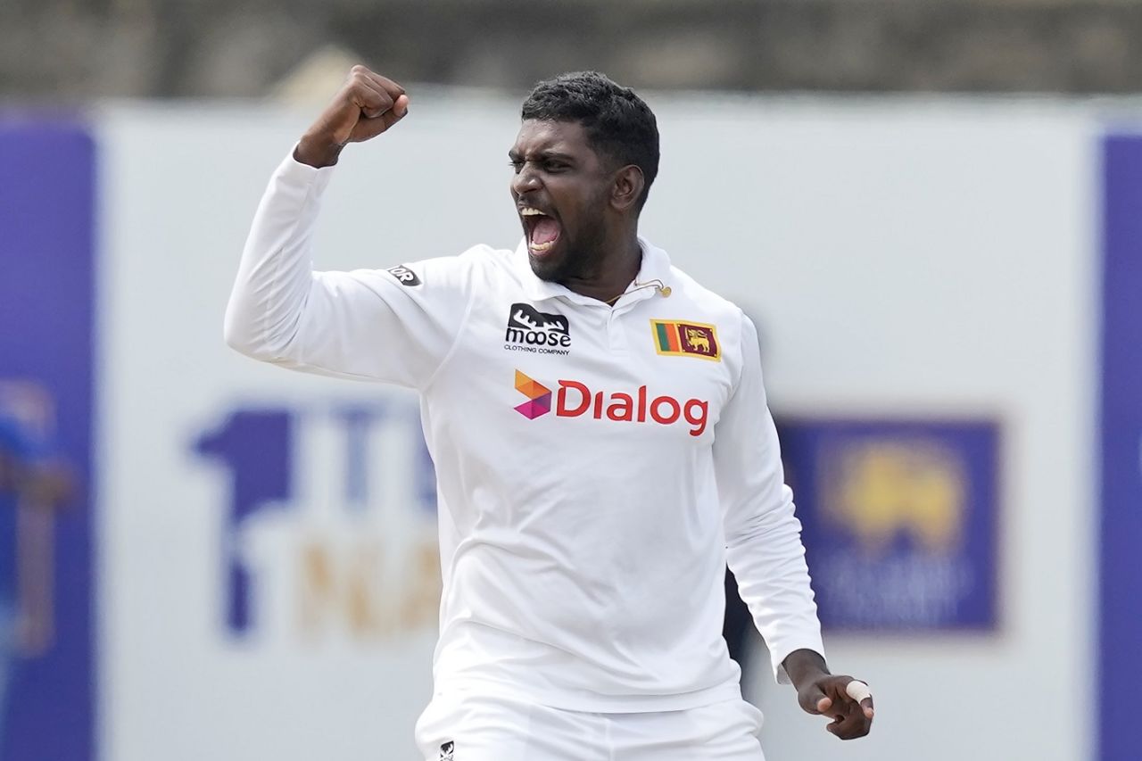 Nishan Peiris struck early on the fourth morning, Sri Lanka vs New Zealand, 2nd Test, Galle, 4th day, September 29, 2024