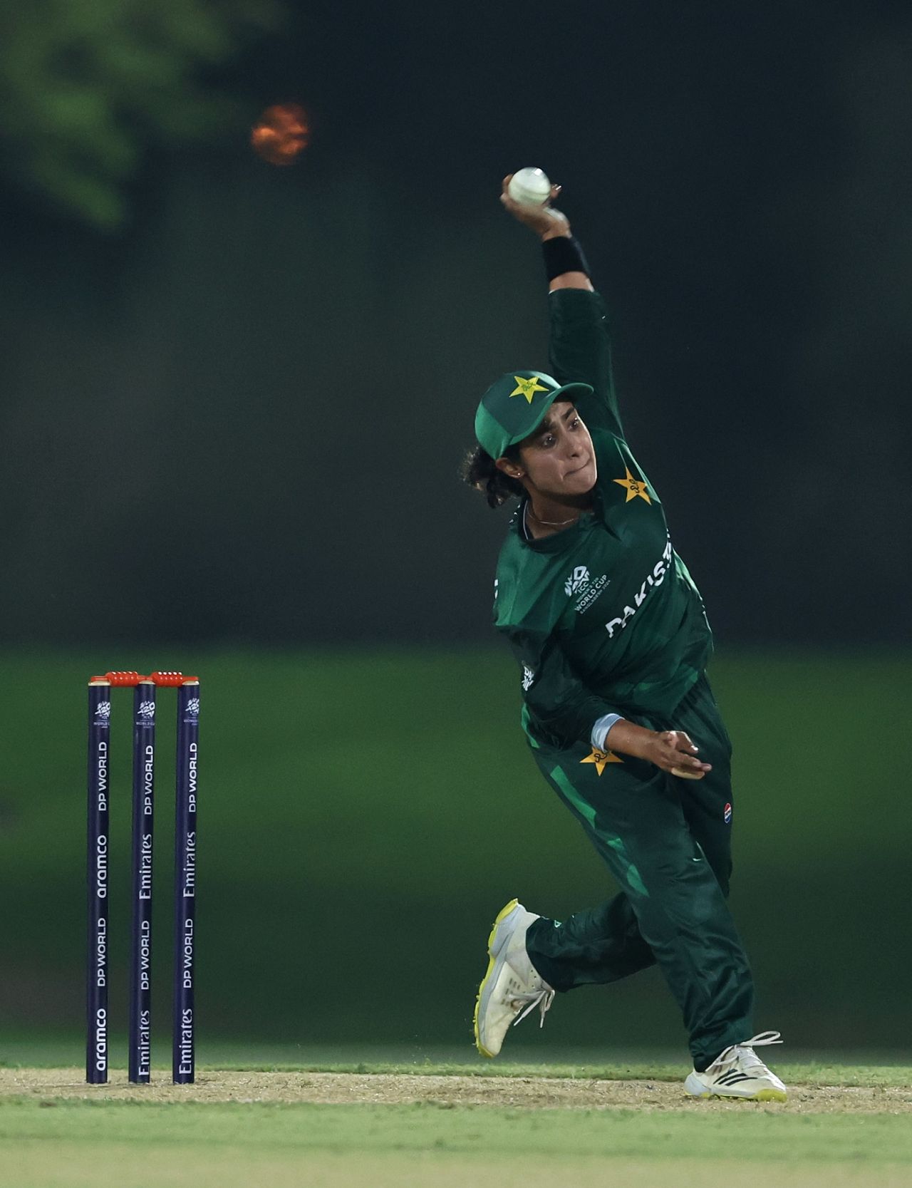 Nashra Sandhu picked up one Scotland wicket, Pakistan vs Scotland, Women's T20 World Cup Warm-up, Dubai, September 28, 2024
