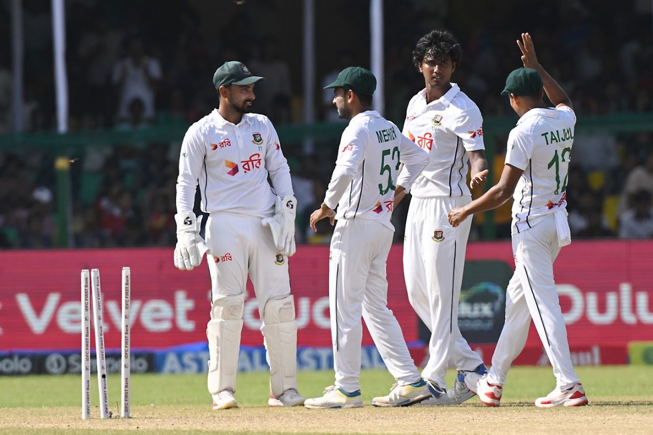 Hasan Mahmud got one to stay low to bowl Yashasvi Jaiswal, 2nd Test, 4th day, Kanpur, September 30, 2024