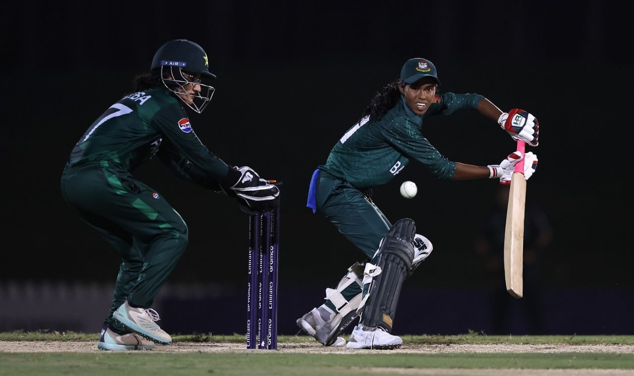 Shorna Akter applied the finishing touches, Bangladesh vs Pakistan, Women's T20 World Cup Warm-up, Dubai, September 30, 2024