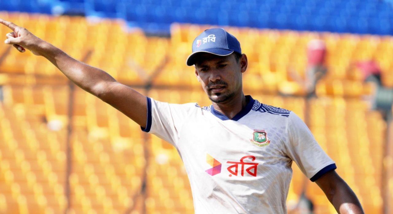 Mustafizur Rahman's in the house: a training session ahead of the India T20Is, Gwalior, October 3, 2024