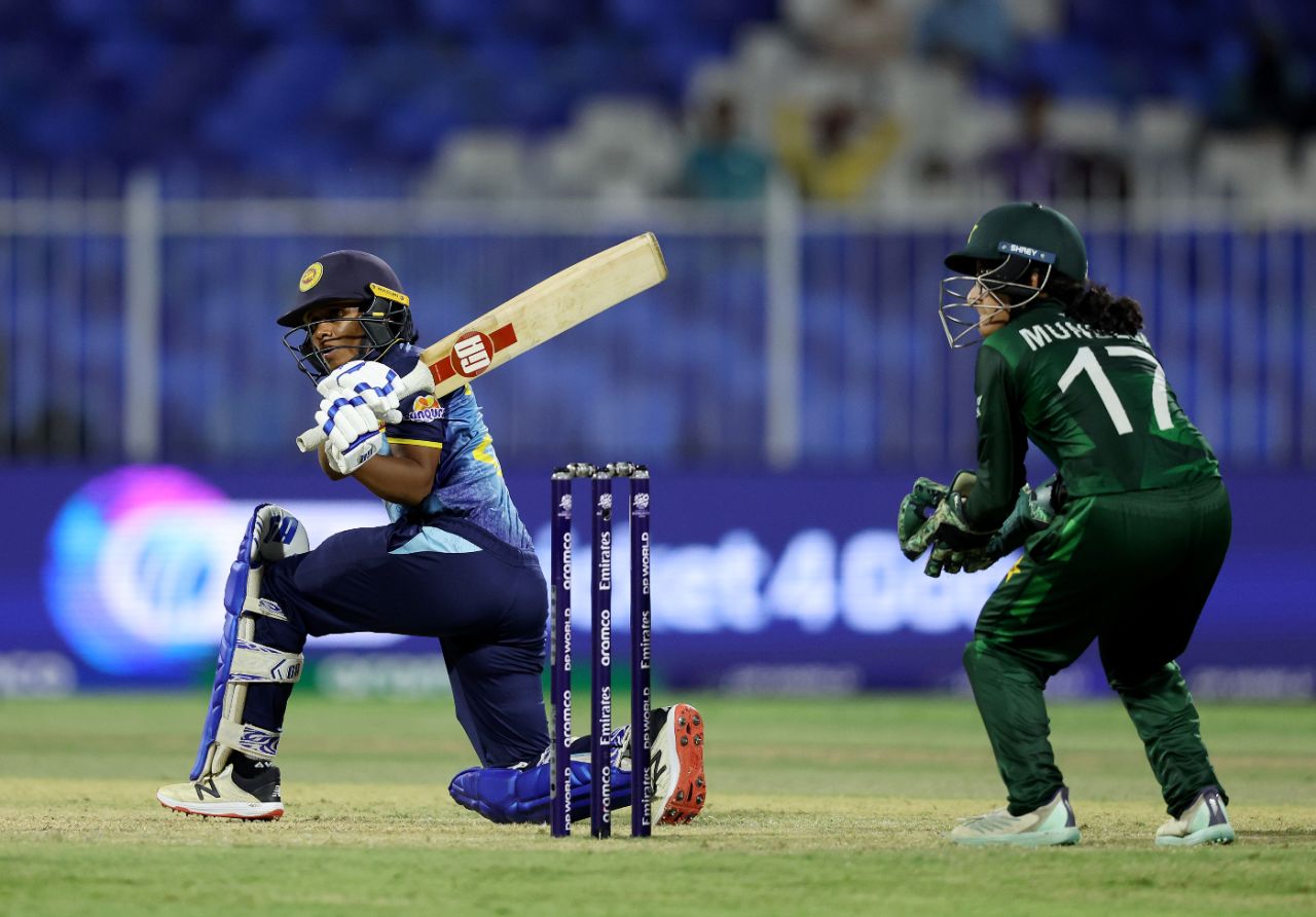 Nilakshika Silva kept Sri Lanka ticking with 22 off 25, Pakistan vs Sri Lanka, Women's T20 World Cup 2024, Sharjah, October 3, 2024
