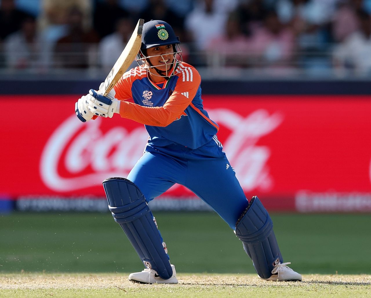Smriti Mandhana was dismissed for 7, India vs Pakistan, Women's T20 World Cup 2024, Dubai, October 6, 2024