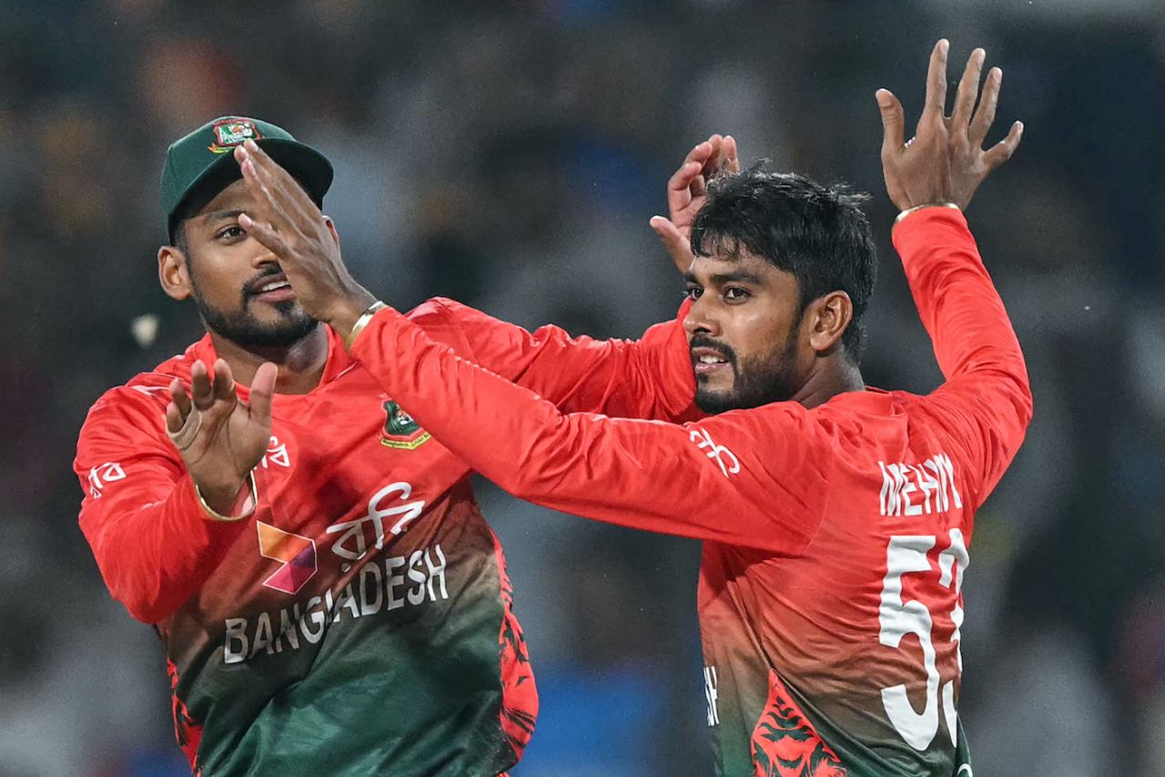 Mehidy Hasan Miraz dismissed Sanju Samson, India vs Bangladesh, 1st T20I, Gwalior, October 6, 2024