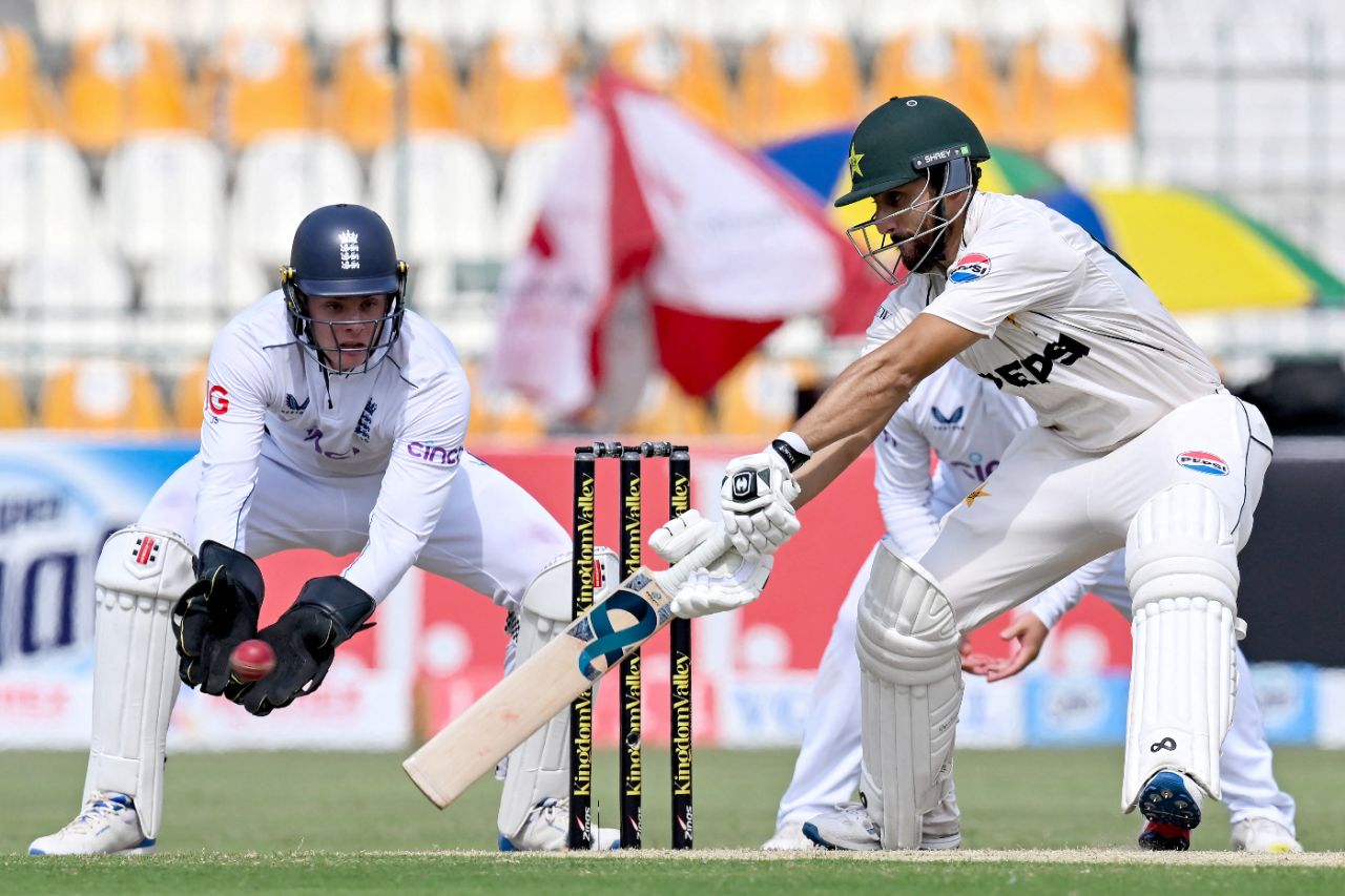 Salman Agha's half-century pushed Pakistan past 500, Pakistan vs England, 1st Test, Multan, 2nd day, October 8, 2024