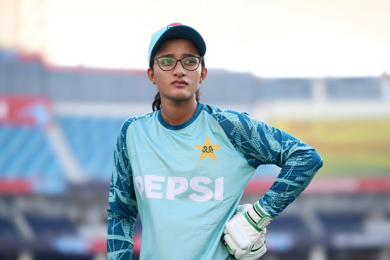 Muneeba Ali looks on ahead of her T20I captaincy debut, Australia vs Pakistan, Women's T20 World Cup, Dubai, October 11, 2024