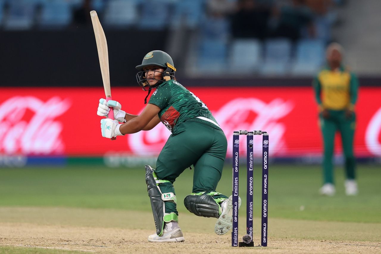 Sobhana Mostary hits one behind square