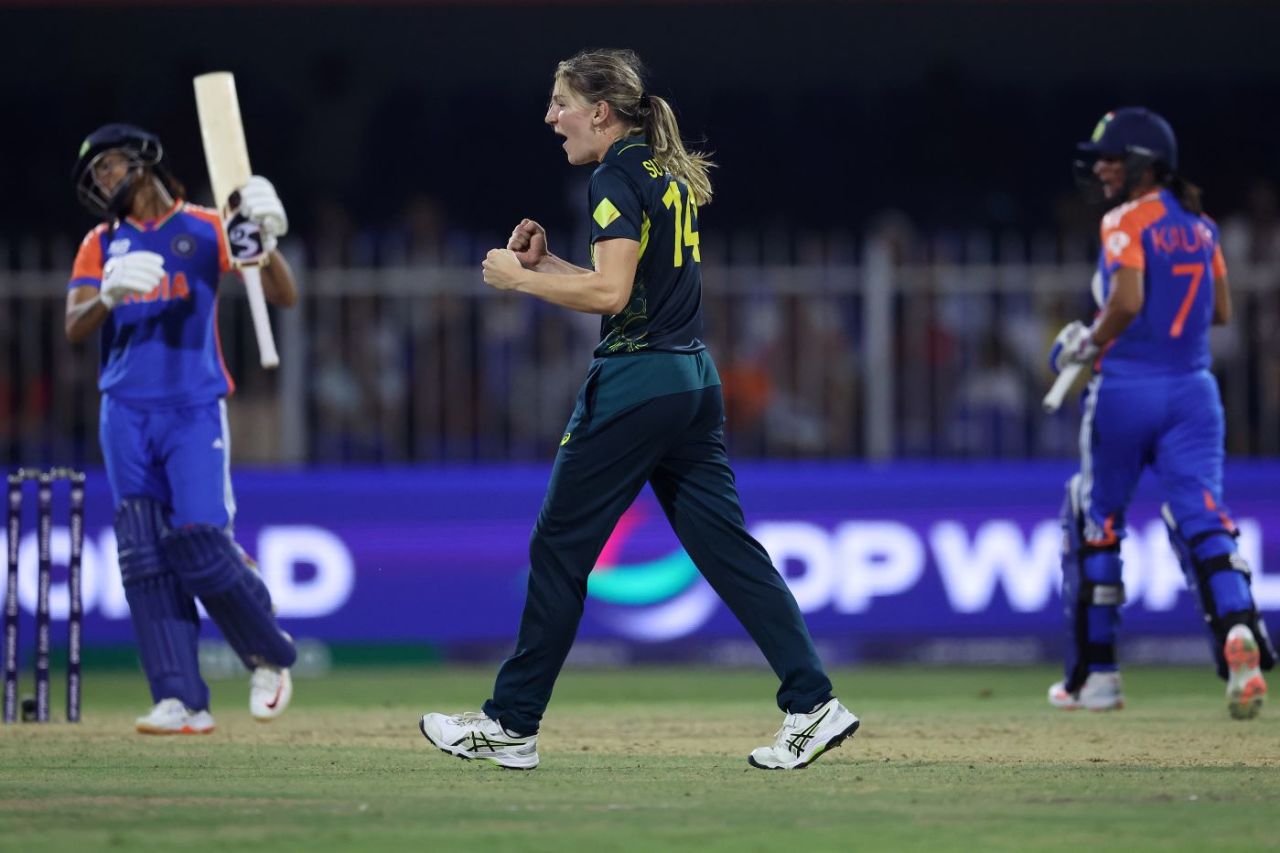 Annabel Sutherland held her nerve in the final over, Australia vs India, Women's T20 World Cup, Sharjah, October 13, 2024