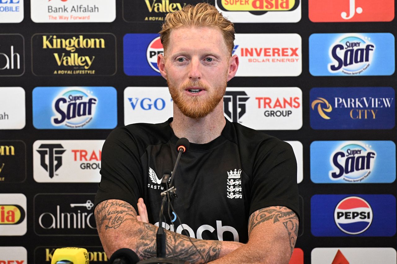 Ben Stokes speaks to the media, Multan, October 14, 2024
