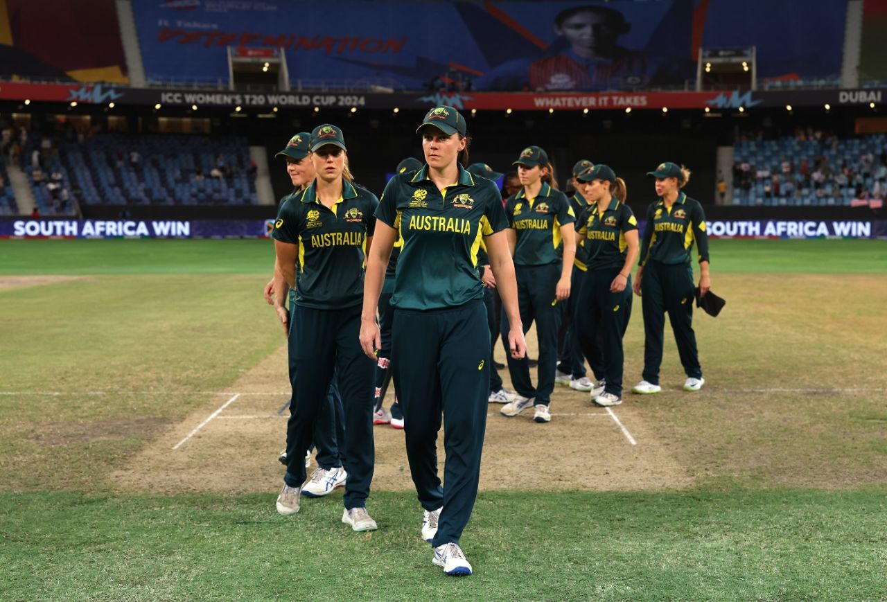 Australia's first ICC competition after Meg Lanning's retirement ended up in the knockouts, Australia vs South Africa, semi-final, Dubai, Women's T20 World Cup, October 17, 2024