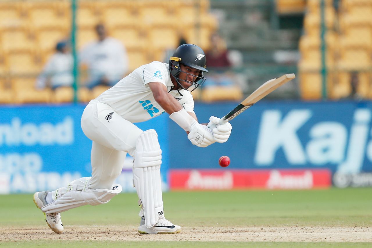 Rachin Ravindra anchored New Zealand on the third morning, India vs New Zealand, 1st Test, Bengaluru, 3rd day, October 18, 2024