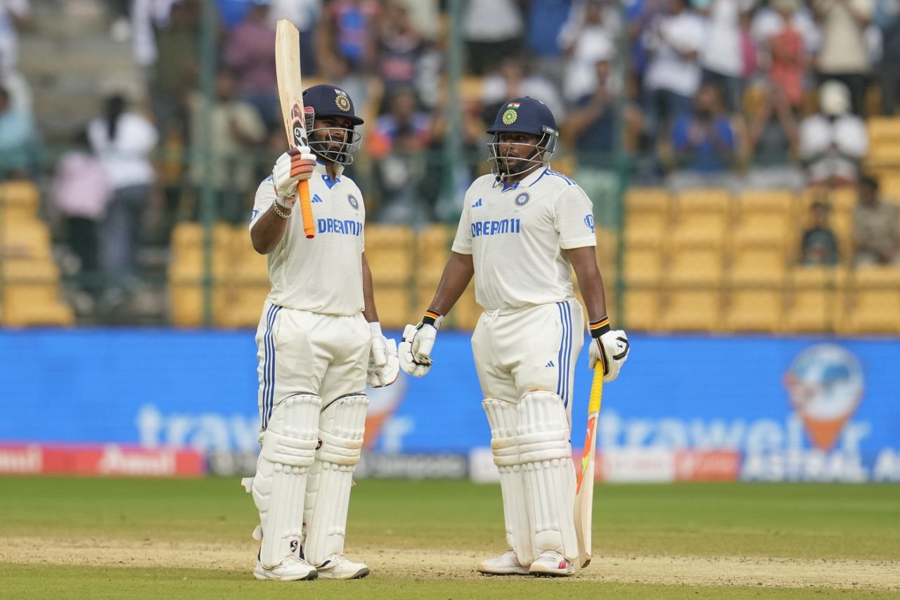 Rishabh Pant brought up his half-century off just 55 balls, India vs New Zealand, 1st Test, Bengaluru, 4th day, October 19, 2024