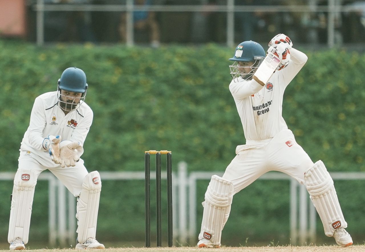 Sachin Dhas punches one off the back foot, Mumbai vs Maharashtra, Sharad Pawar Cricket Academy, day 2, Ranji Trophy, October 19, 2024