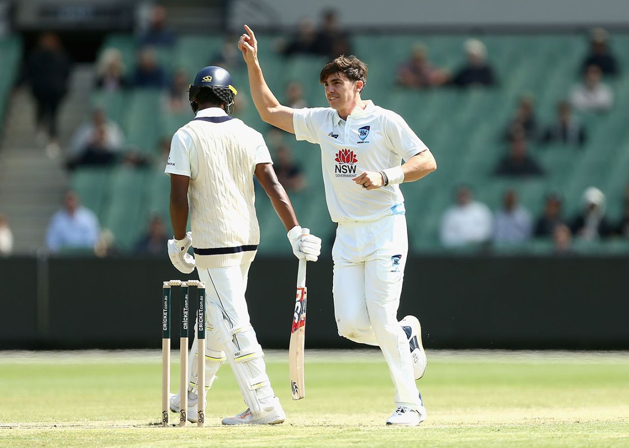 Sean Abbott gave NSW their first breakthrough, Victoria vs New South Wales, Sheffield Shield, MCG, October 20, 2024