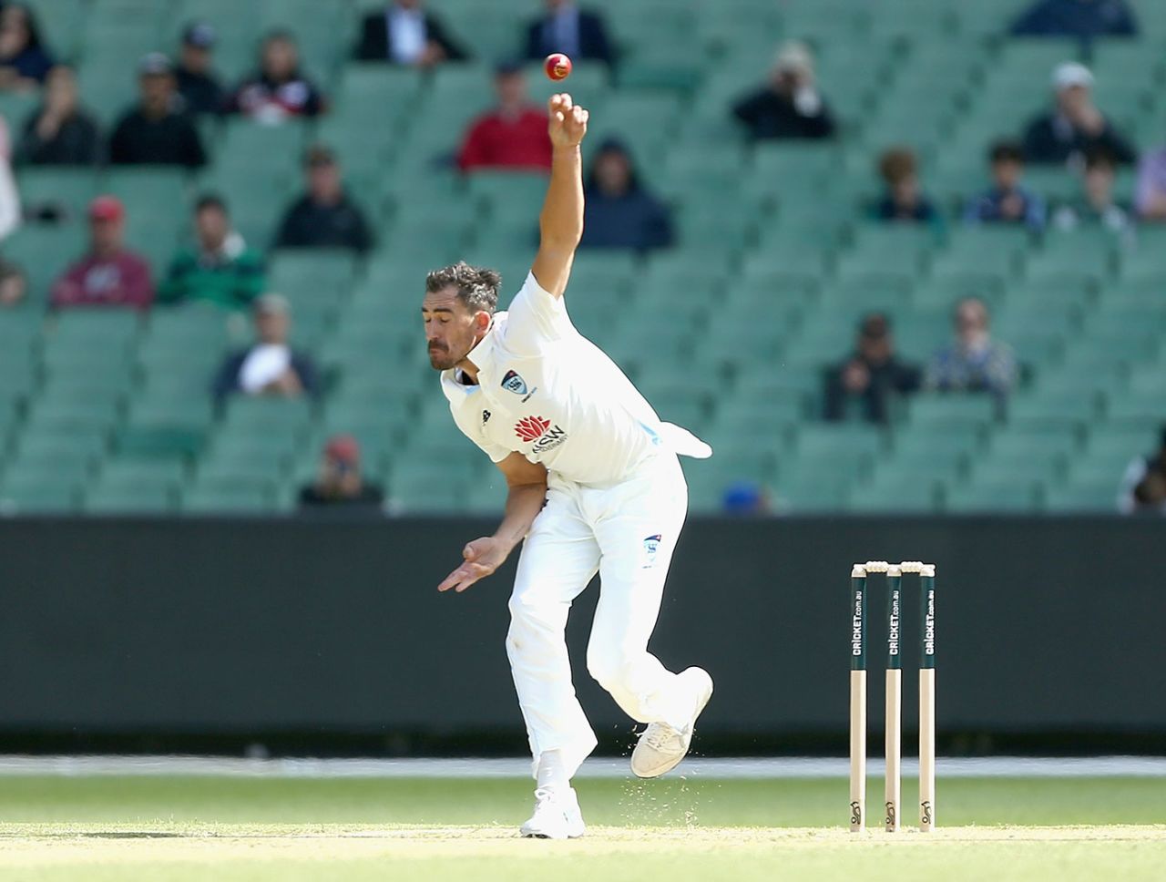 Mitchell Starc was back in the Sheffield Shield, Victoria vs New South Wales, Sheffield Shield, MCG, October 20, 2024