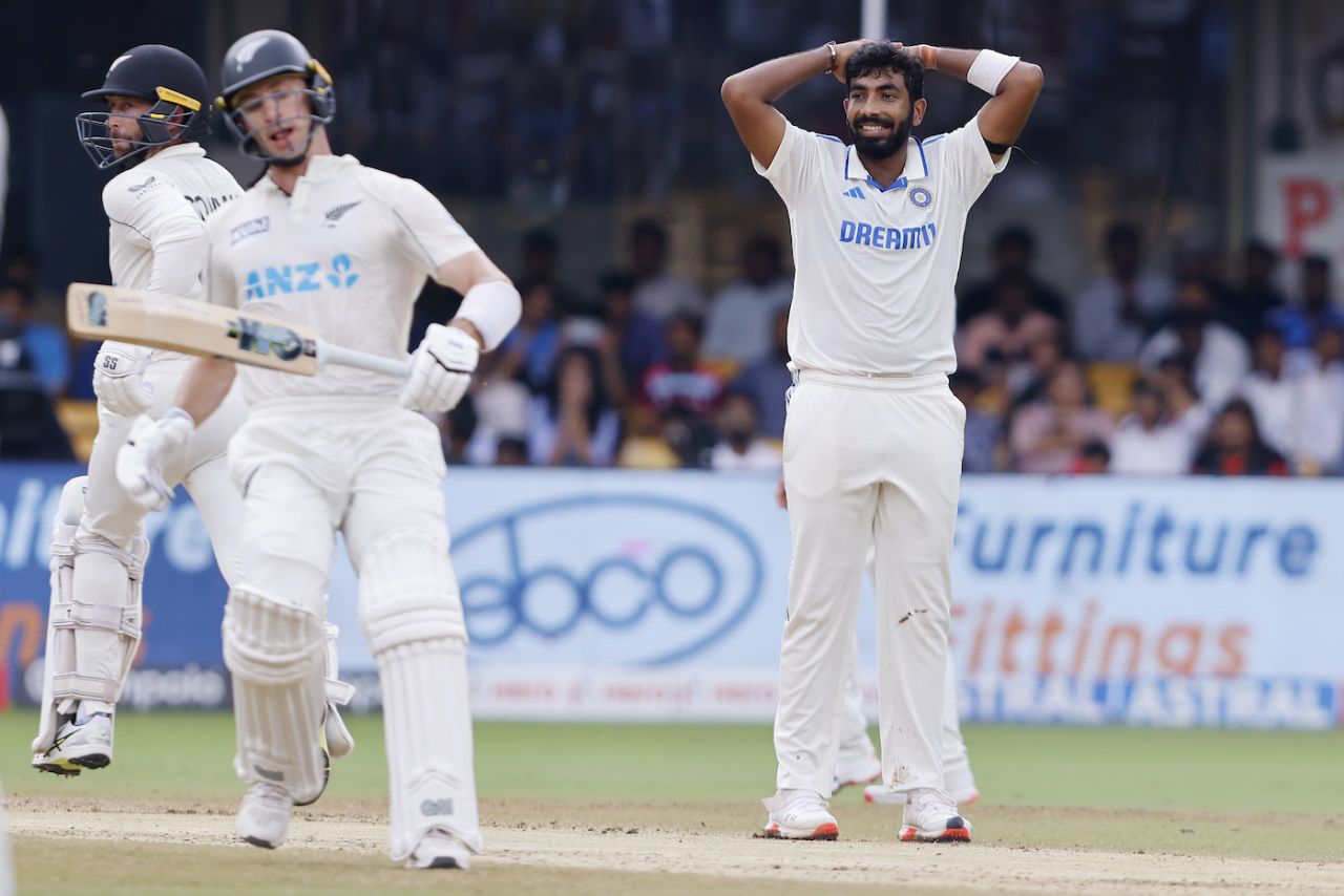 Devon Conway and Will Young kept Jasprit Bumrah at bay for a little while, India vs New Zealand, 1st Test, Bengaluru, 5th day, October 20, 2024