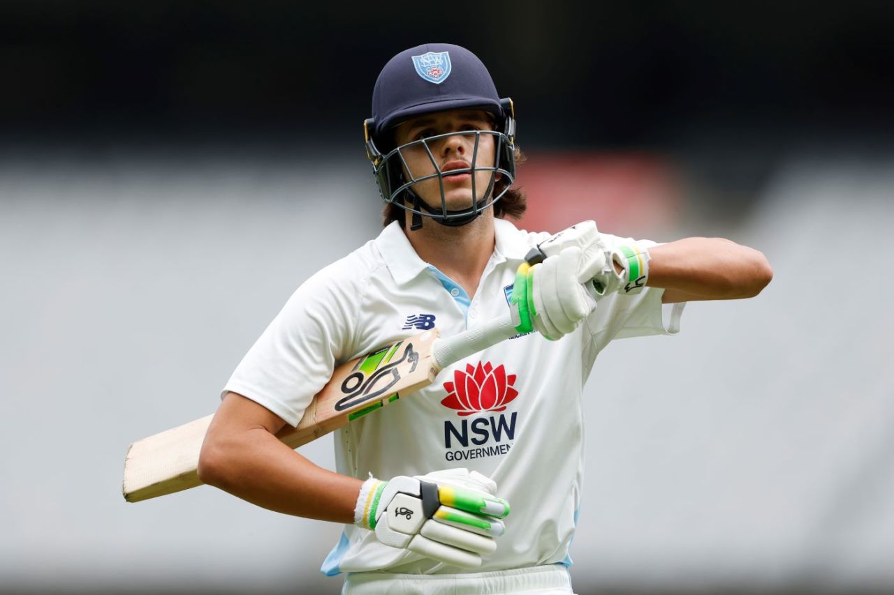 Sam Konstas walks off after making 43, Victoria vs New South Wales, Sheffield Shield, MCG, October 22, 2024
