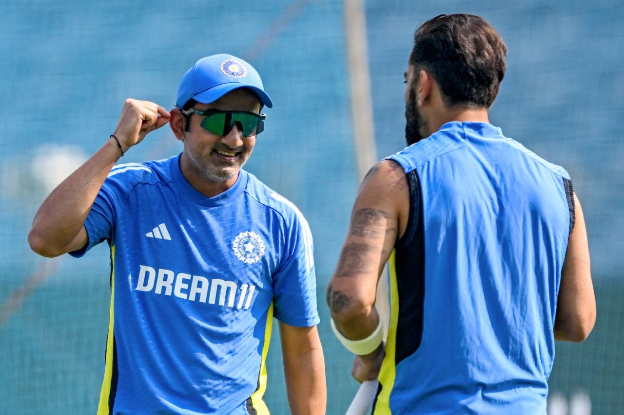 Gautam Gambhir and Virat Kohli share a light chat, India vs New Zealand, Pune, October 23, 2024
