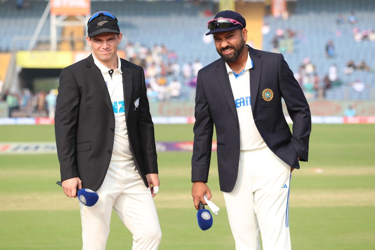 New Zealand captain Tom Latham won the toss and elected to bat, India vs New Zealand, 2nd Test, Pune, October 24, 2024