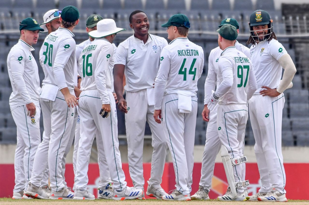 Kagiso Rabada took six wickets in the third innings for a match haul of 9 for 72, Bangladesh vs South Africa, 1st Test, Mirpur, 4th day, October 24, 2024