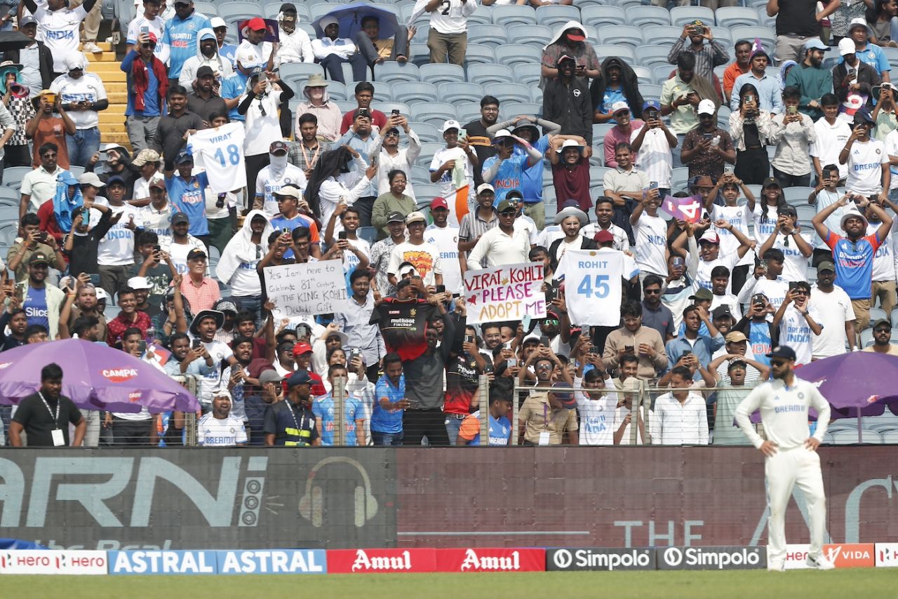 Fans shout out to Virat Kohli, India vs New Zealand, 2nd Test, Pune, 1st day, October 24, 2024