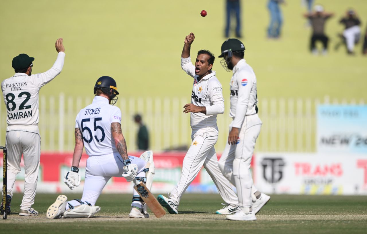 Ben Stokes completed a poor series with an ugly leave, Pakistan vs England, 3rd Test, Rawalpindi, 3rd day, October 26, 2024