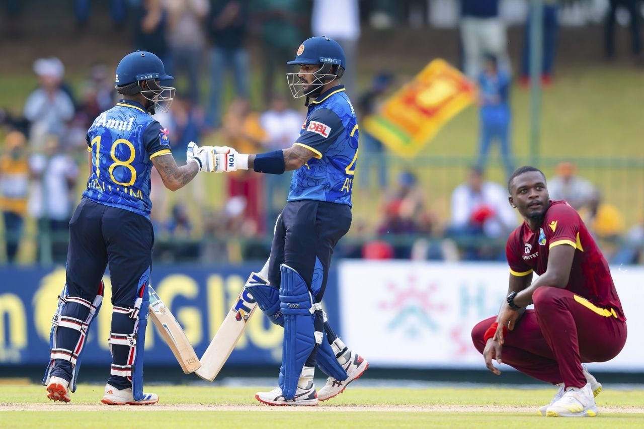 Sri Lanka's openers got their fifty partnership in 68 balls, Sri Lanka vs West Indies, third ODI, Pallekele, October 26, 2024