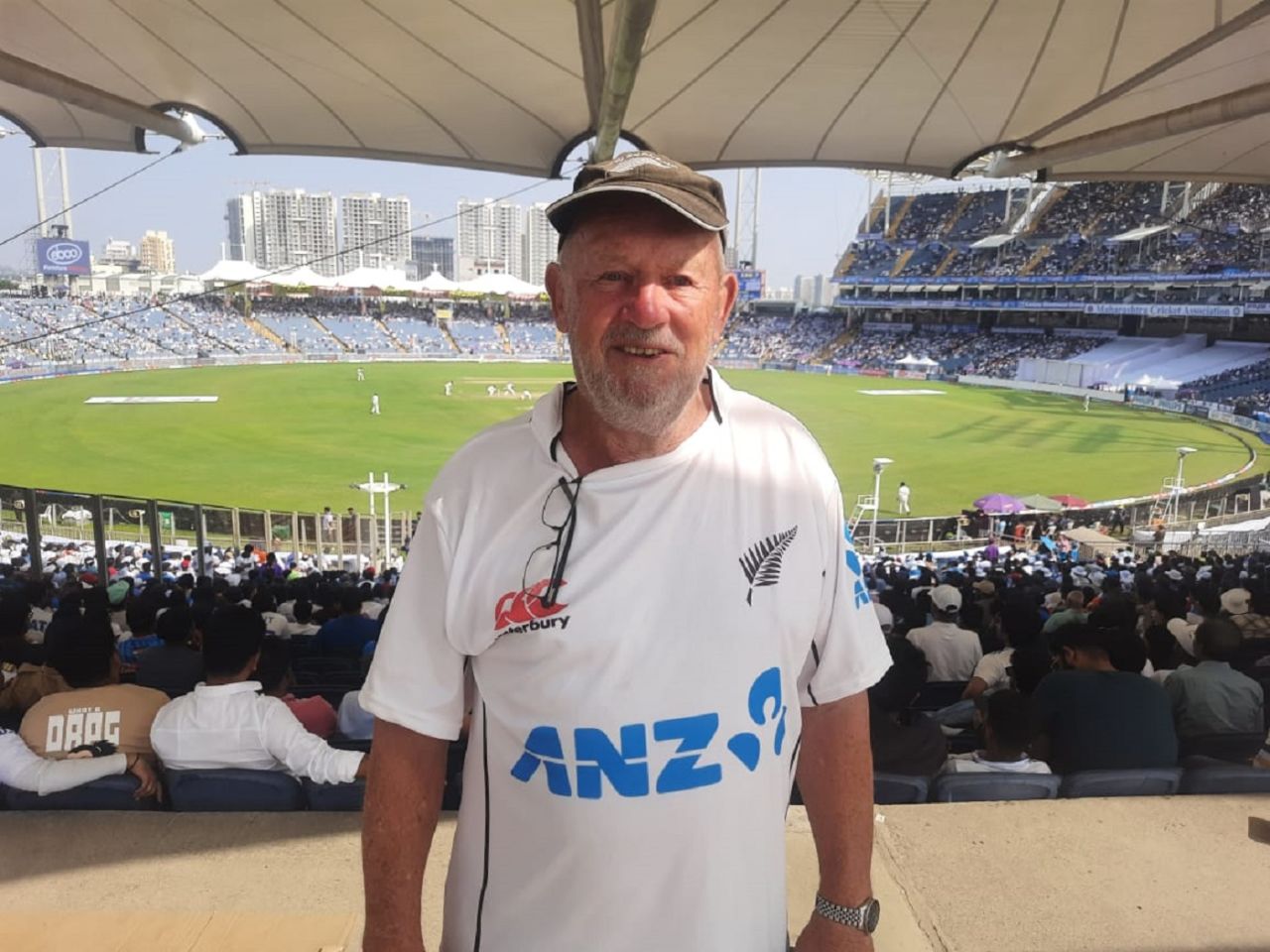 New Zealand fan Geoff felt "privileged" to see his team win a Test series in India, Pune, October 26, 2024