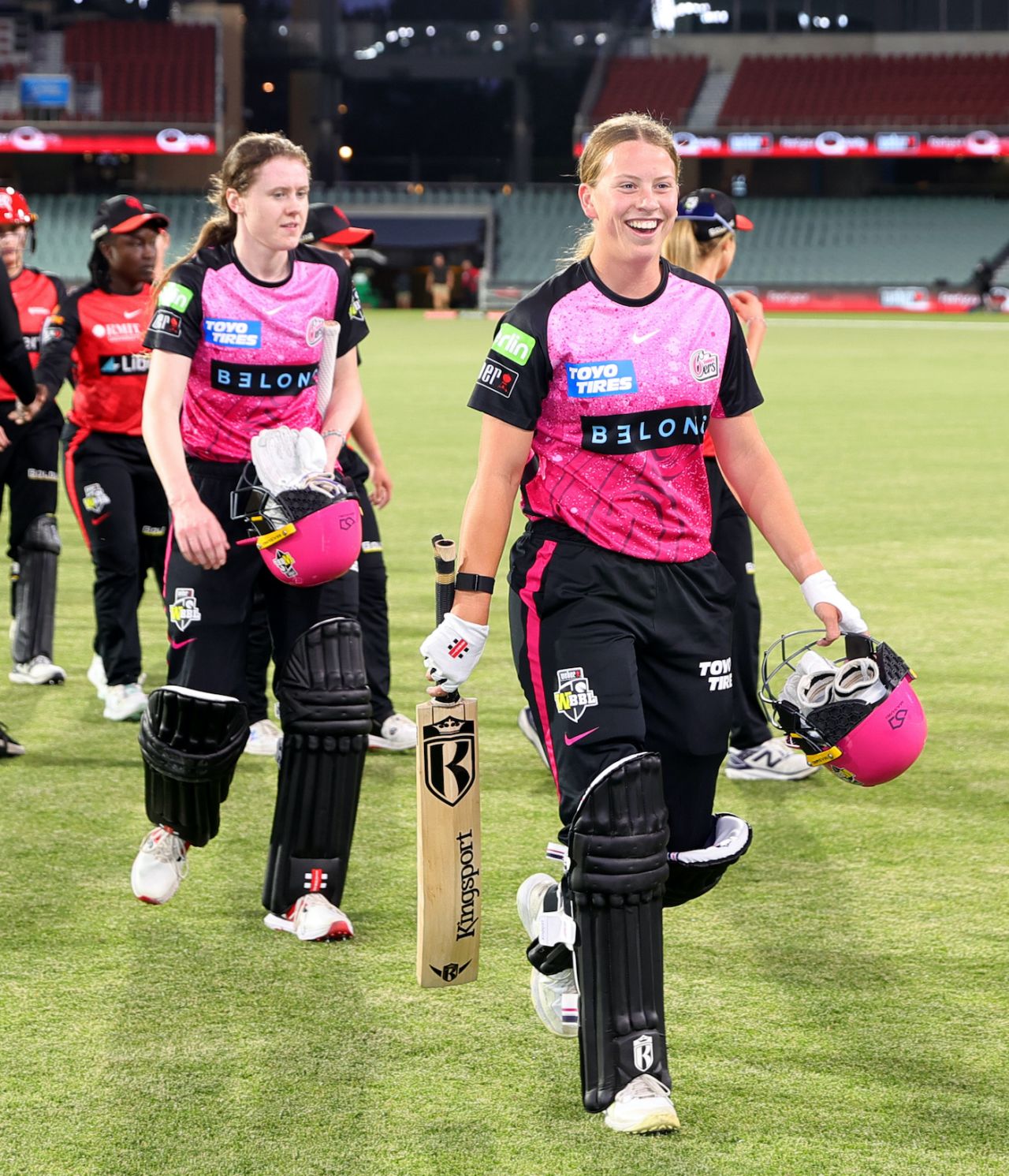 Caoimhe Bray is chuffed after hitting the winning runs on WBBL debut, Melbourne Renegades vs Sydney Sixers, WBBL, Adelaide Oval, October 27, 2024