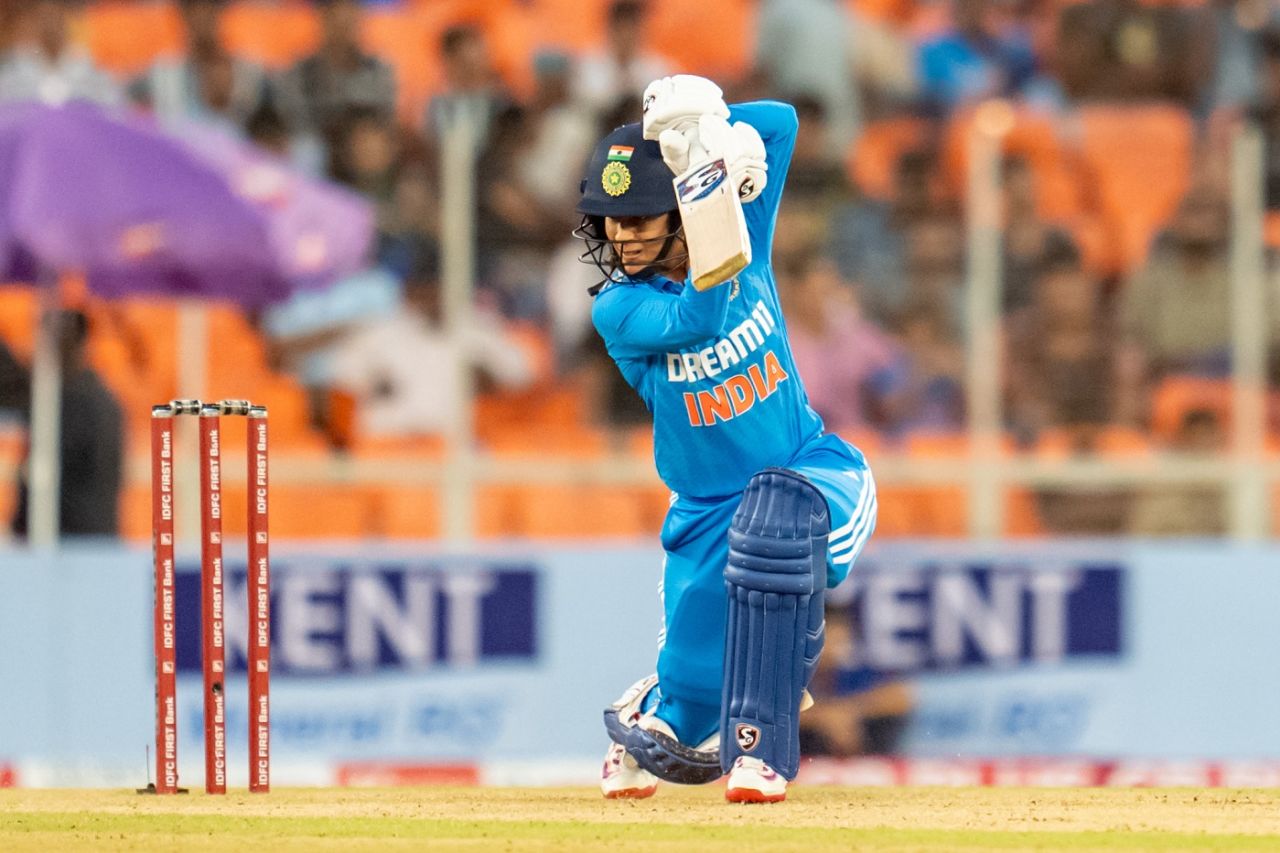Hold the pose - Jemimah Rodrigues plays a picture-perfect drive, India vs New Zealand, 2nd ODI, Ahmedabad, October 27, 2024