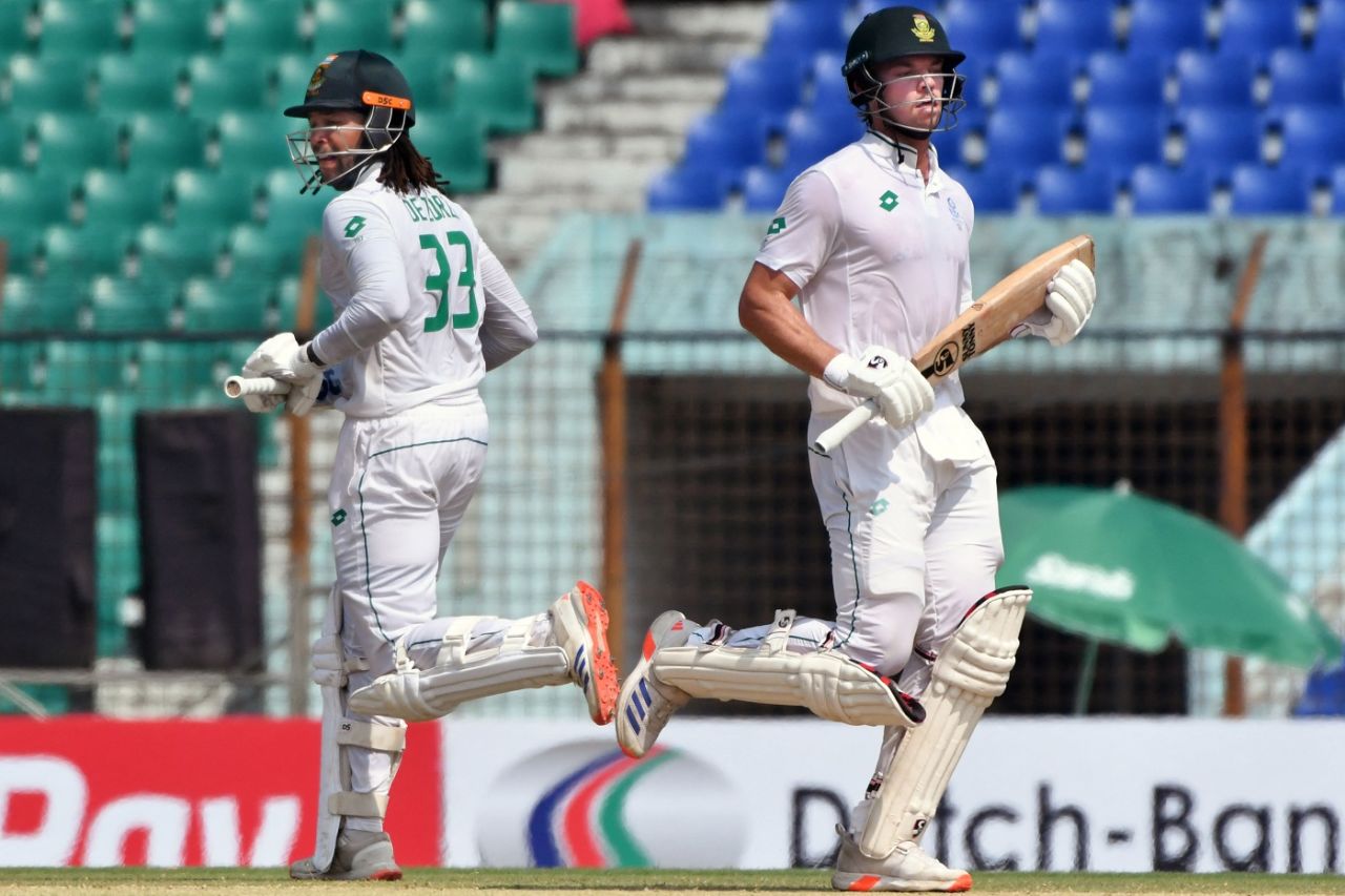 Tony de Zorzi and Tristan Stubbs were in total control of proceedings, Bangladesh vs South Africa, 2nd Test, first day, Chattogram, October 29, 2024