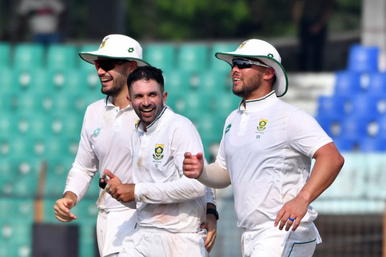 Keshav Maharaj struck multiple times in both innings, Bangladesh vs South Africa, 2nd Test, Chattogram, 3rd day, October 31, 2024