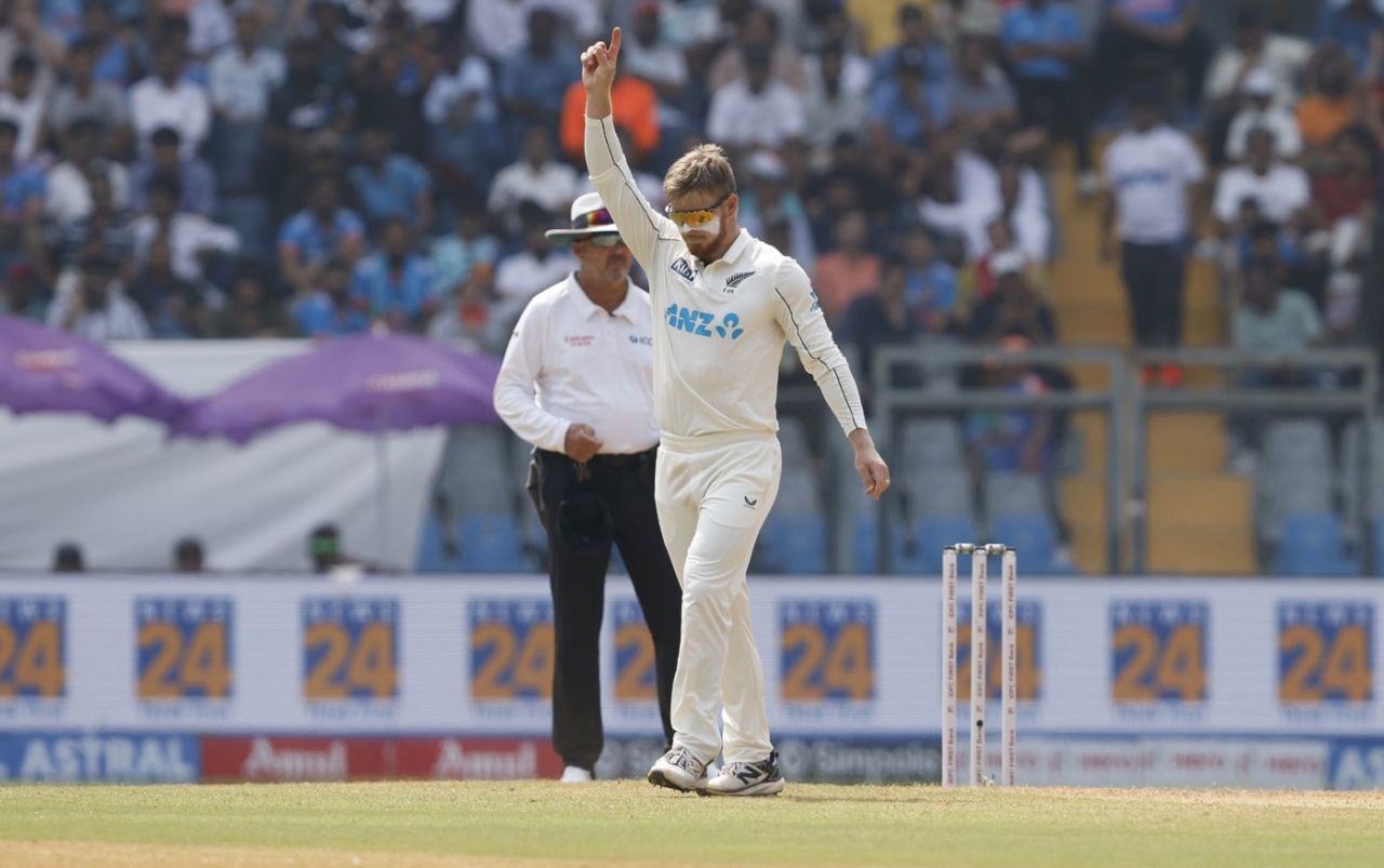 Glenn Phillips got rid of Ravindra Jadeja after lunch, India vs New Zealand, 3rd Test, Mumbai, 2nd day, November 2, 2024