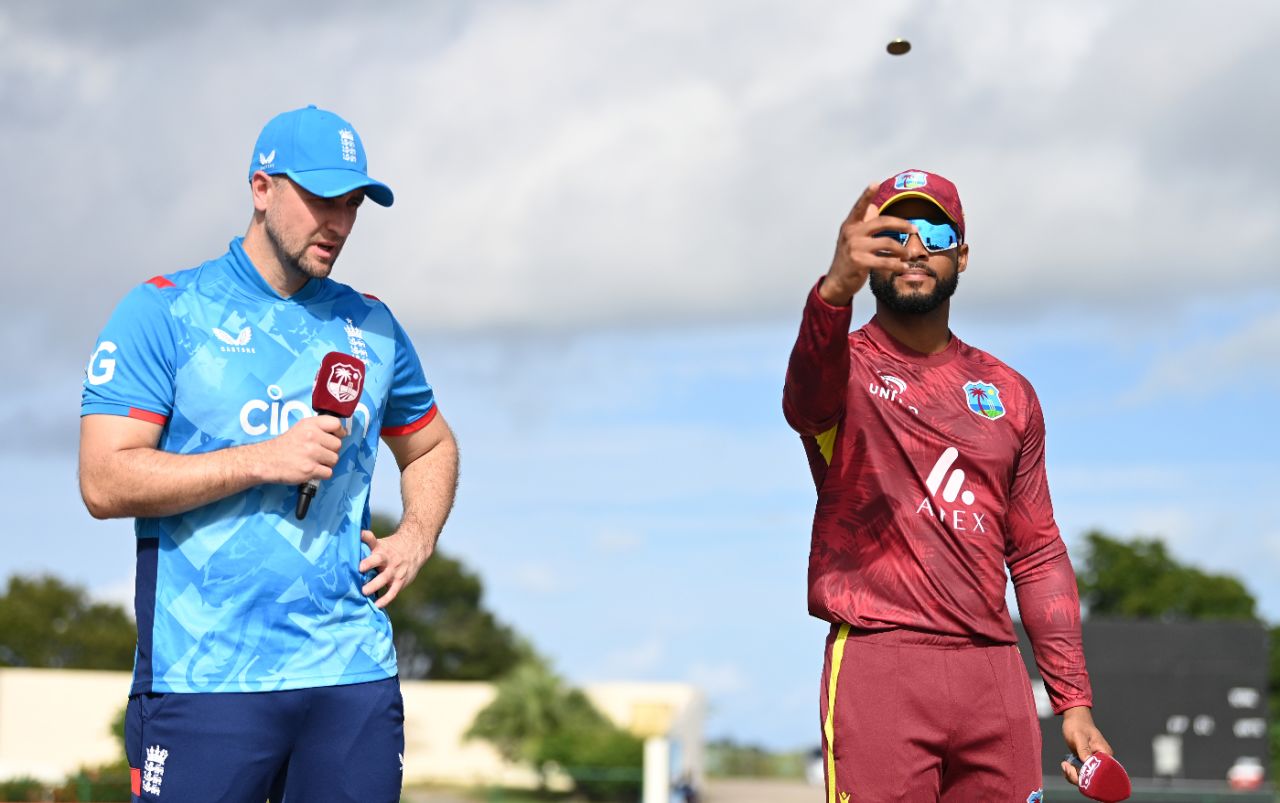 Liam Livingstone won the toss and chose to bowl first, West Indies vs England, 2nd ODI, Antigua, November 2, 2024