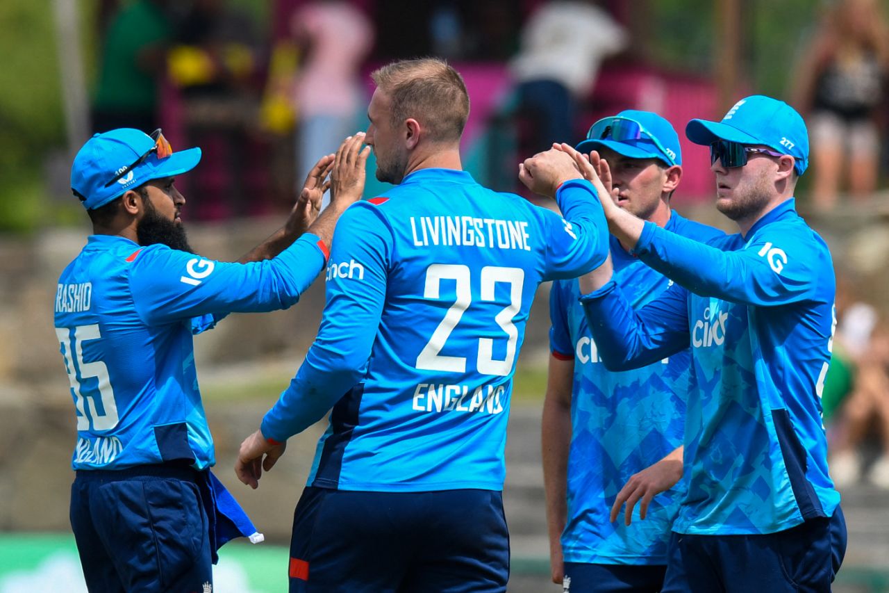 Hands up who wants a bowl? England used nine options in the second ODI, West Indies vs England, 2nd ODI, Antigua, November 2, 2024